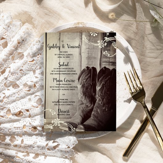 Rustic Cowboy Boots country Western Floral Wedding