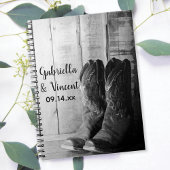 Rustic Cowboy Boots country Western Wedding Notitieboek