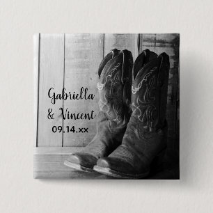 Rustic Cowboy Boots country Western Wedding Vierkante Button 5,1 Cm