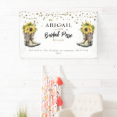 Rustic Cowboy Boots Sunflower Bachelorette Banner (Insitu)