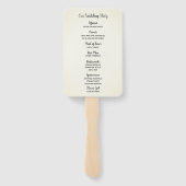 Rustic Cowboy Boots Western Floral Wedding Program Handwaaier (Achterkant)