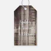 Rustic Cowboy Boots Westerne Floral Wedding Cadeaulabel (Achterkant)