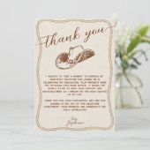  Rustic Cowboy Hat Photo Graduation Party Script Bedankkaart (Staand voorkant)