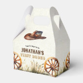 Rustic Cowboy Pet First Rodeo Birthday Favor Box Bedankdoosjes (Achterkant)