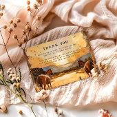 Rustic Cowboy Rodeo 1st Birthday Theme Bedankkaart