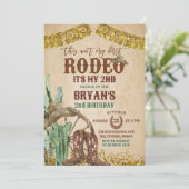 Rustic Cowboy Rodeo 2e Invitation anniversaire (Debout devant)