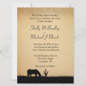 Rustic Cowboy Wedding Invitation Kaart (Achterkant)