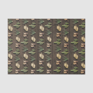 Rustic Cowboy Westerne Rodeo Wooden Birthday Party Tissuepapier