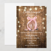 Rustic Cowgirl Baby shower Invitation Kaart (Voorkant / Achterkant)