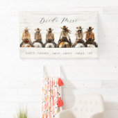 Rustic Cowgirl Bruidsmeisjes Bachelorette Feestje Spandoek (Insitu)