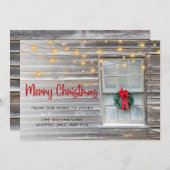 Rustic Cozy Cabin met Twinkle Lights Kerstmis (Voorkant / Achterkant)