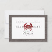 Rustic Crab Wedding Save the Date (Voorkant)