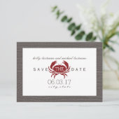 Rustic Crab Wedding Save the Date (Staand voorkant)