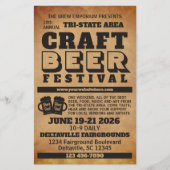 Rustic Craft Beer Festival Flyer (Voorkant)