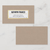 RUSTIC CRAFTY KRAFT vet schattig stijlvol zwart go Visitekaartje (Voorkant / Achterkant)