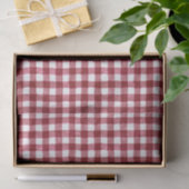 Rustic Cranberry Gingham Tissue Paper Tissuepapier (Geschenk)