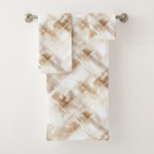 Rustic Cream Brown Stripes Bridal Shower (En situation)