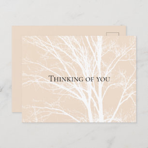 Rustic Cream White Tree Branches Briefkaart