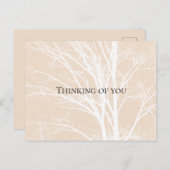 Rustic Cream White Tree Branches Briefkaart (Voorkant / Achterkant)