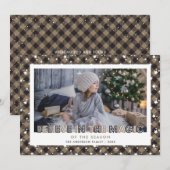 Rustic Croire en la Magie Photo Cartes de Noël (Devant / Derrière)