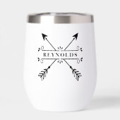 Rustic Crossed Arrows met naam ID615 (Achterkant)