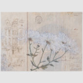  Rustic Crysanthemums Textuur Ontkoppeling Tissuepapier (Voorkant)