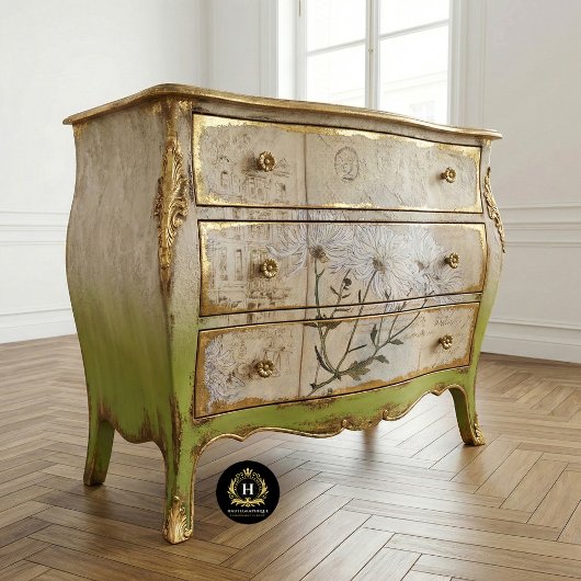  Rustic Crysanthemums Textuur Ontkoppeling Tissuepapier