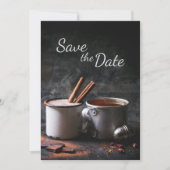 Rustic Cup thee en warme chocolade Save the Date Kaart (Voorkant)