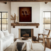 Rustic Custom Family Last Name Cowboy Decor Poster