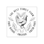 Rustic Custom Farm | Boerderij Verse Eieren Rubberstempel (Afrduk)