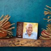 Rustic Custom Photo Herembrance Keepslag Memorial Fotoplaat (Zijkant)