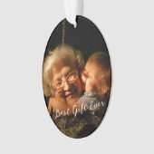 Rustic Custom Photo New Grandma 1st Kerstmis Ornament (voorkant)