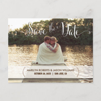 Rustic Custom Photo Save the Date Briefkaart
