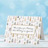 Rustic Custom Winter Trees Cartes de remerciements