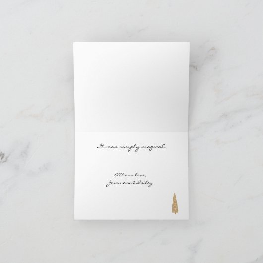 Rustic Custom Winter Trees Cartes de remerciements (Intérieur)