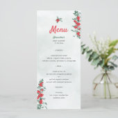 Rustic Cute Little Tomato Waterverf Baby shower Menu (Staand voorkant)