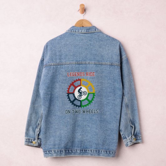 Rustic  Cycling Graphic Denim Jacket (Hangar)