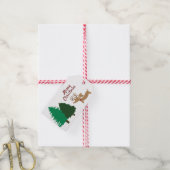 Rustic Dachshund Gift Label Kerstmis Doxie Cadeaulabel (Met Touw)