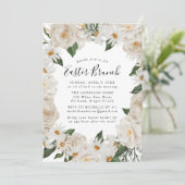 Rustic Daisies Easter Brunch Kaart (Staand voorkant)