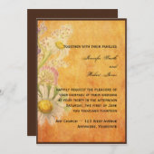 Rustic Daisies over de uitnodiging tot het huwelij (Voorkant / Achterkant)