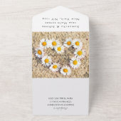 Rustic Daisies Summer Daisy Flowers boho All In One Uitnodiging (Buitenkant)