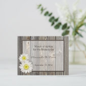 Rustic Daisies Vrijgezellenfeest Advice Kaarten (Staand voorkant)