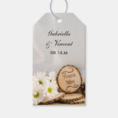 Rustic Daisy Bossen Weddenschap Cadeaulabel (Voorkant)