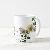 Rustic Daisy Green Ivy Botanical Classic Mug (Devant droit)