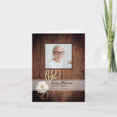 Rustic Daisy Horse Bit Westerne begrafenissympathi Bedankkaart (Voorkant)