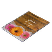 Rustic Daisy Trio country Wedding Notitieboek (Linkerzijde)