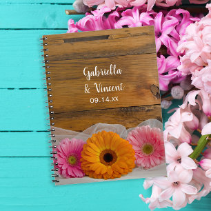 Rustic Daisy Trio country Wedding Notitieboek