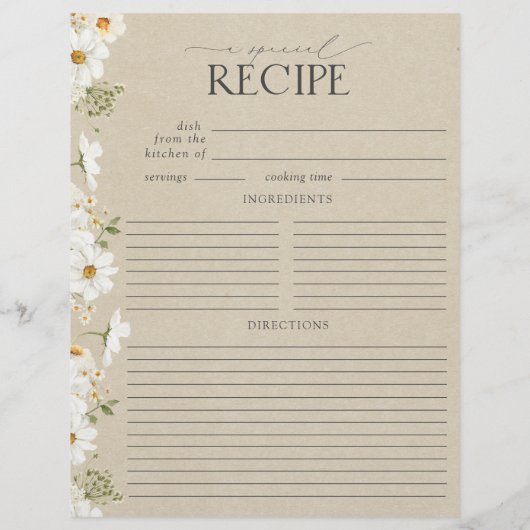 Rustic Daisy Vrijgezellenfeest Recept Multomap Pag (Achterkant)