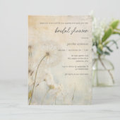 Rustic Dandelion Bridal Shower Invitation (Debout devant)