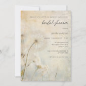 Rustic Dandelion Bridal Shower Invitation Kaart (Voorkant)